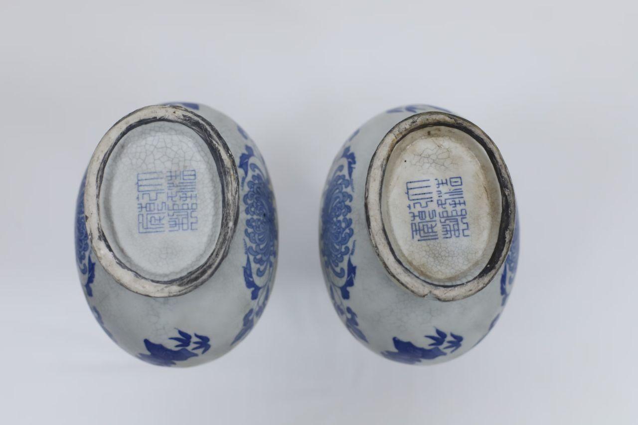 青花瓷葫芦瓶（一对）