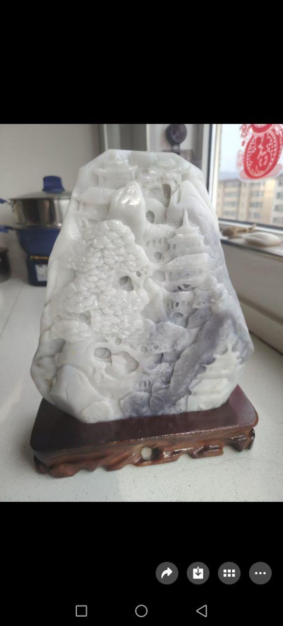 白玉山水摆件