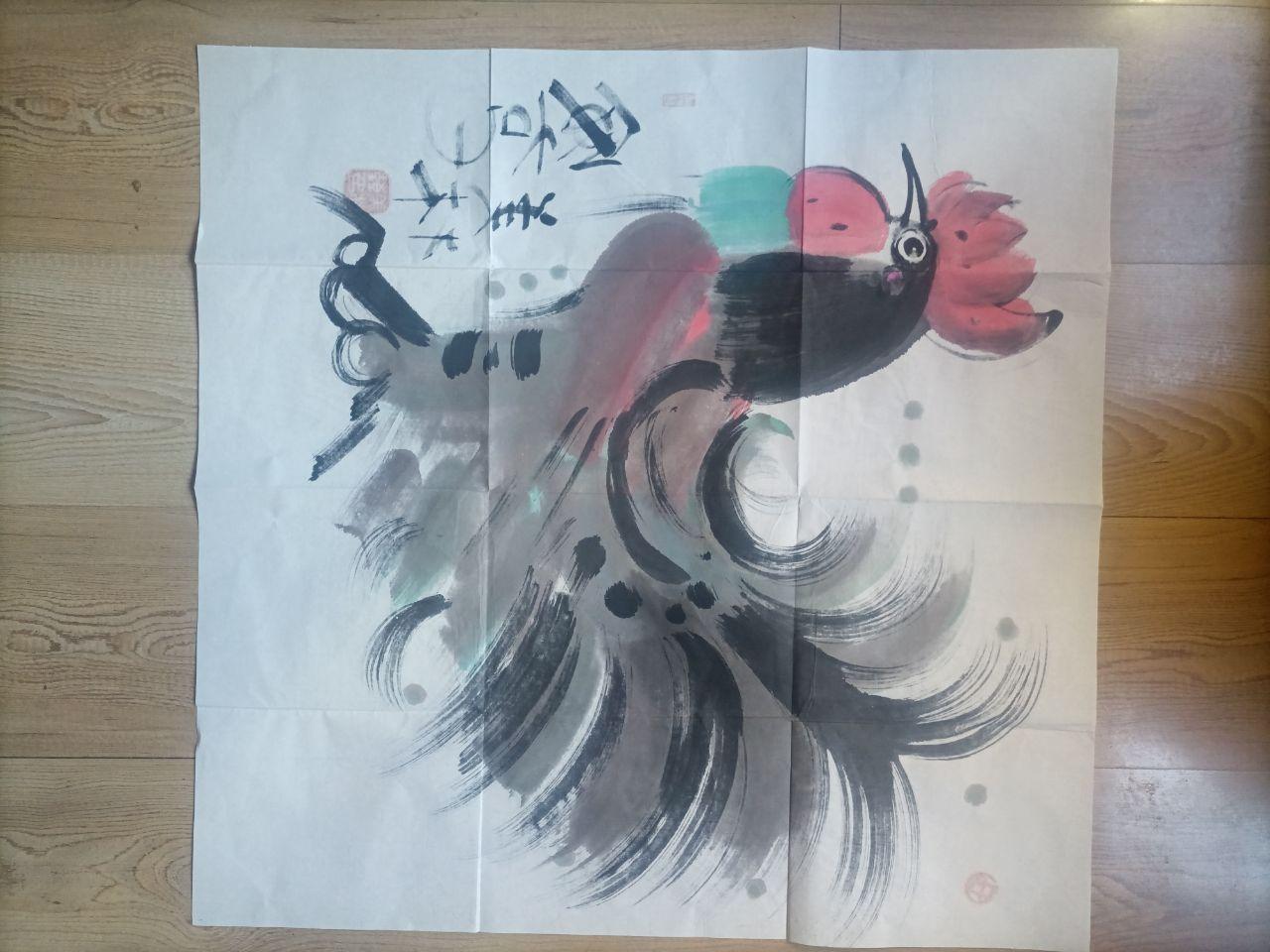 写意生肖雄鸡国画