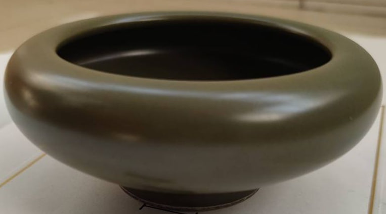 清代雍正茶叶末釉瓷笔洗